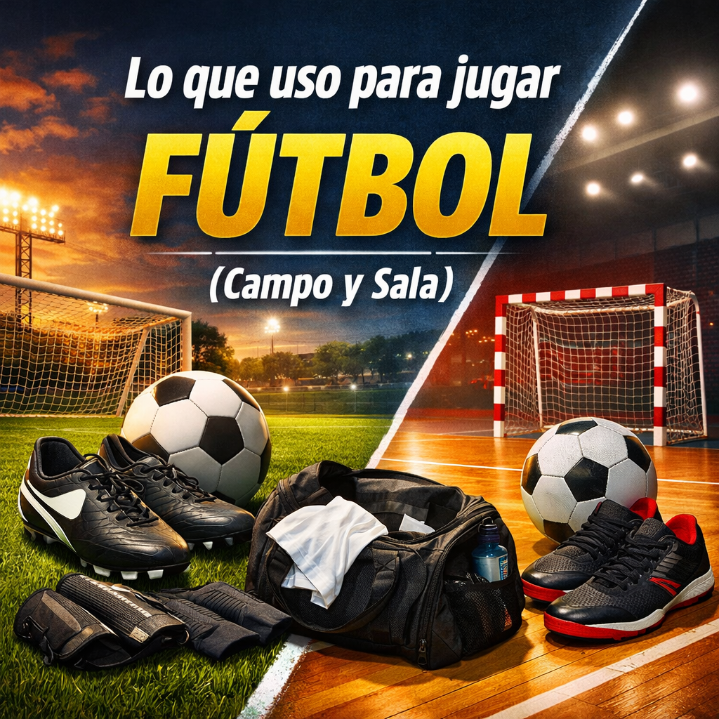 Lo que uso para jugar fútbol de campo y fútbol de sala