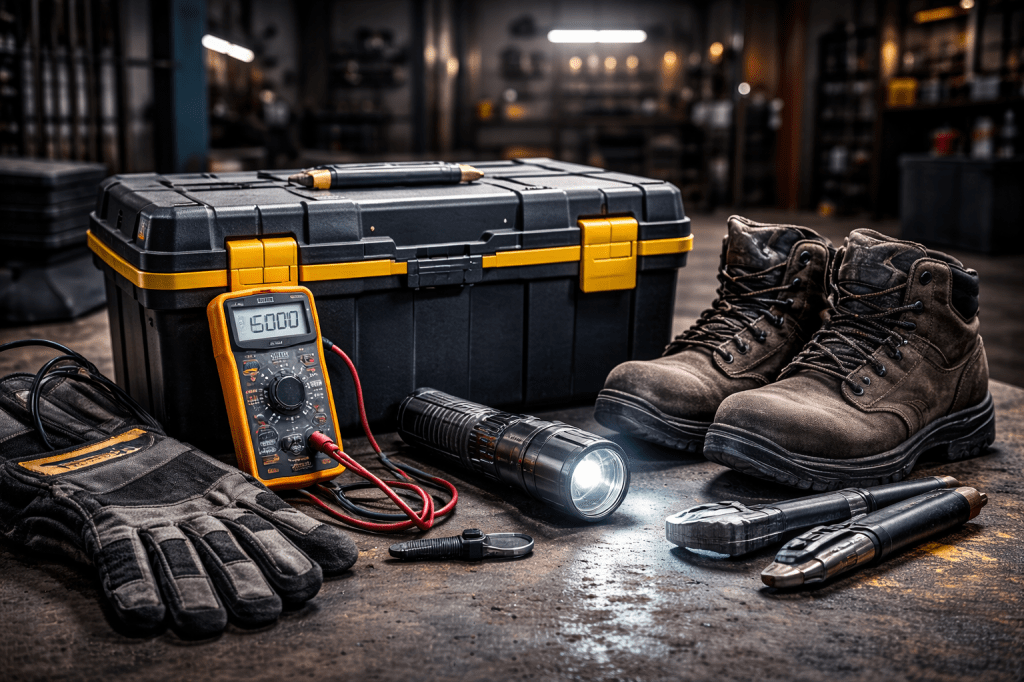 Herramientas esenciales para trabajo industrial y&nbsp;mantenimiento.